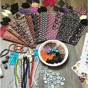 SOLD!!! -  Large Lot of Halloween Jewelry Making/Crafting Supplies!!